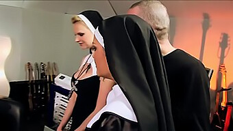 Seductive Nuns Indulge In Hardcore Orgy With Nylon And Stockings