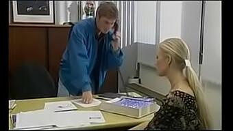 French Office Worker Enjoys Double Penetration Pleasure