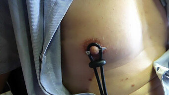 Pov Electrostimulation Of Big And Small Nipples