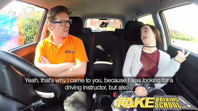 Novice Drivers And Tight Pussies In A Fake Driving School