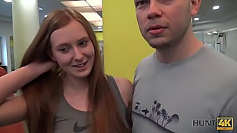 Young Redhead Engages In Sexual Activity With Well-Off Man At The Gym