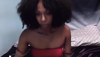 Mars May, A Curly Black Woman, Enjoys Self-Pleasure And Mobile Masturbation