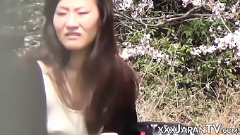 A Hot Japanese Girl Has Fun Playing With Her Pussy And Gets Covered In Cum