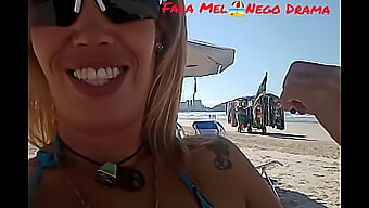 Fada Mel Flaunts Her Assets At Praia Da Enseada In Guarujá