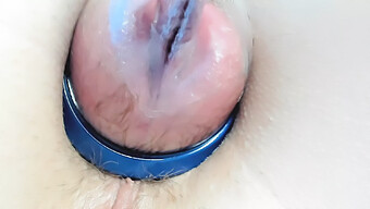 Solo Show With Toy Action, Close-Up Of Shaved Pussy